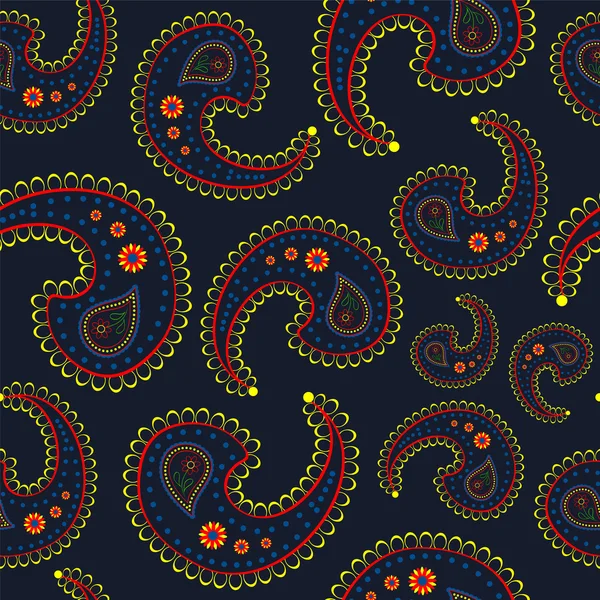 Fond d'écran paisley sans couture style asiatique — Image vectorielle