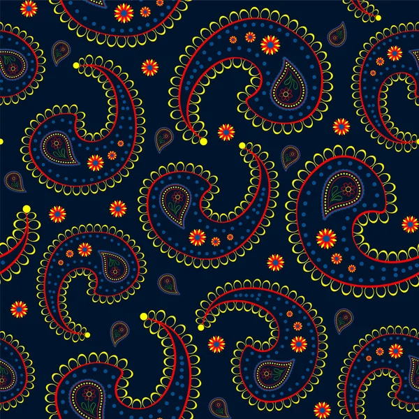 Fond d'écran paisley sans couture style asiatique — Image vectorielle