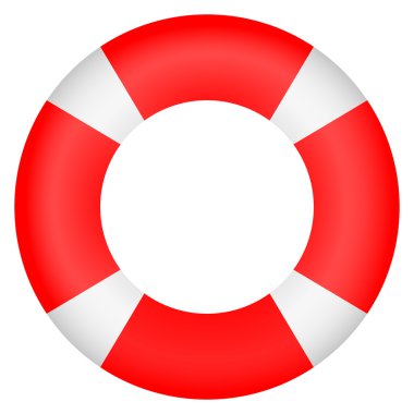 Lifebuoy beyaz zemin üzerine