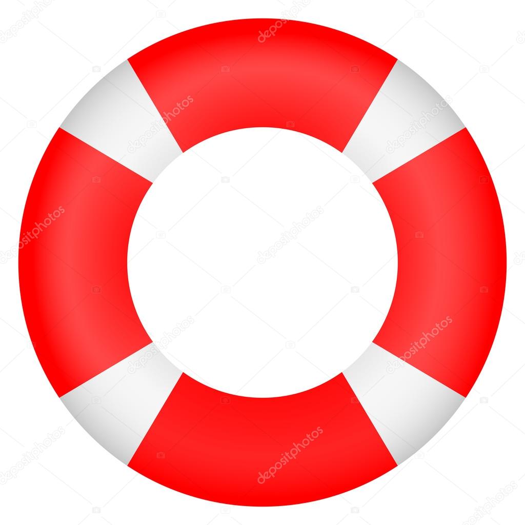 lifebuoy on a white background