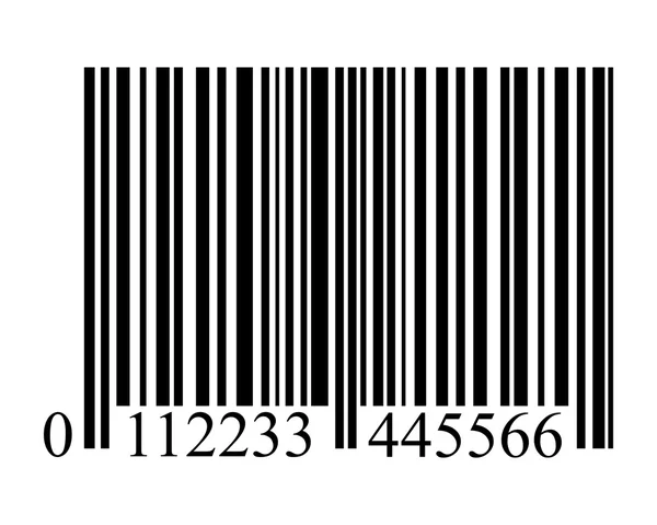 Código de barras sobre un fondo blanco aislado — Archivo Imágenes Vectoriales