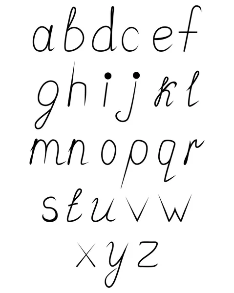 Alphabet majuscule manuscrit — Image vectorielle
