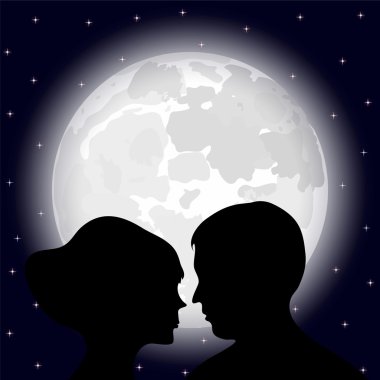 erkek ve kadınların tam arka planı siluetleri