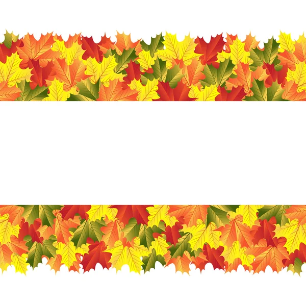 Banner mit Ahornblättern im Herbst — Stockvektor