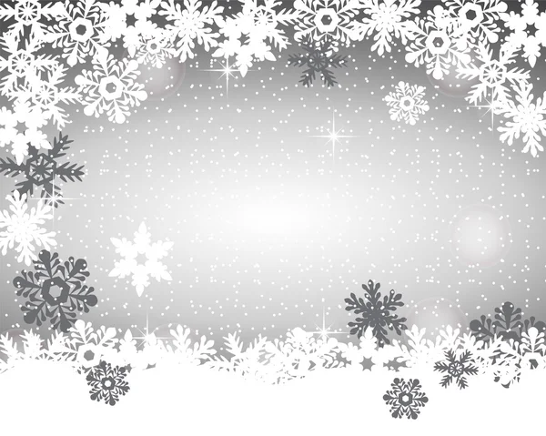 クリスマスの銀の背景 — ストックベクタ