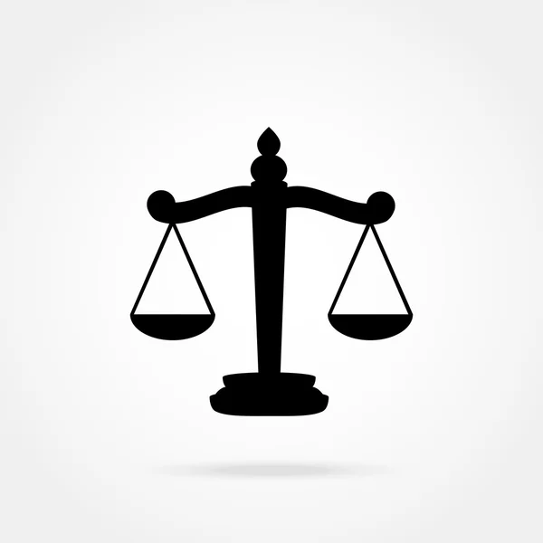 Adalet simgesinin ölçekler — Stok Vektör