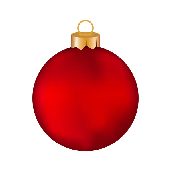 Beyaz bir arka plan üzerinde kırmızı Noel Noel topu — Stok Vektör