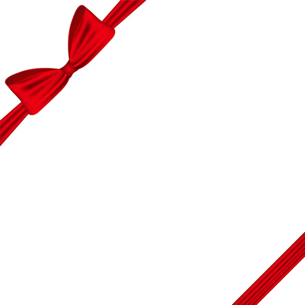 Modèle de carte de vœux avec un arc rouge — Image vectorielle