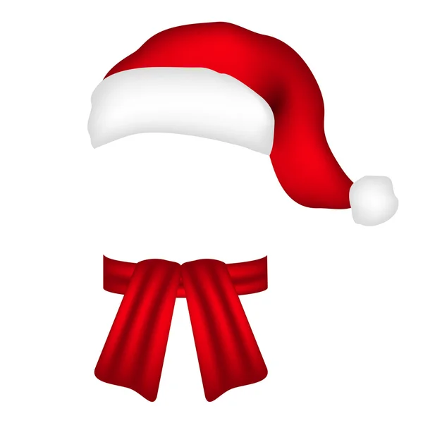 Lenço e chapéu de Papai Noel —  Vetores de Stock