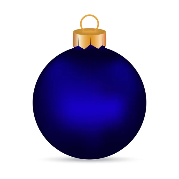 Navidad bola de Navidad azul sobre un fondo blanco — Archivo Imágenes Vectoriales