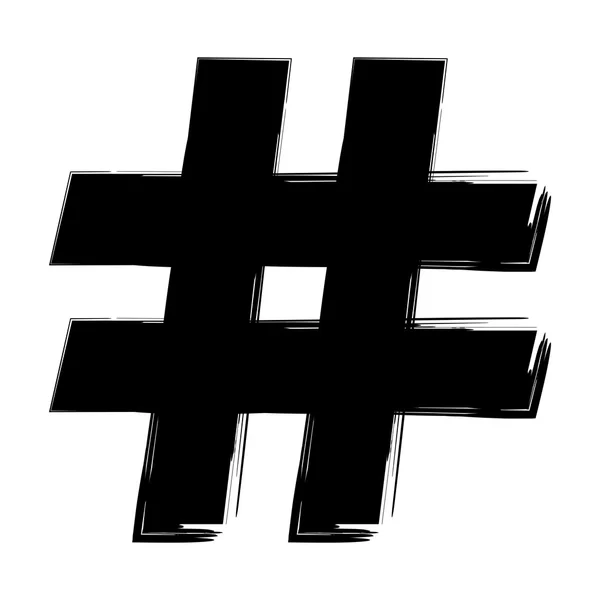 Symbole de hashtag sur un fond blanc — Image vectorielle