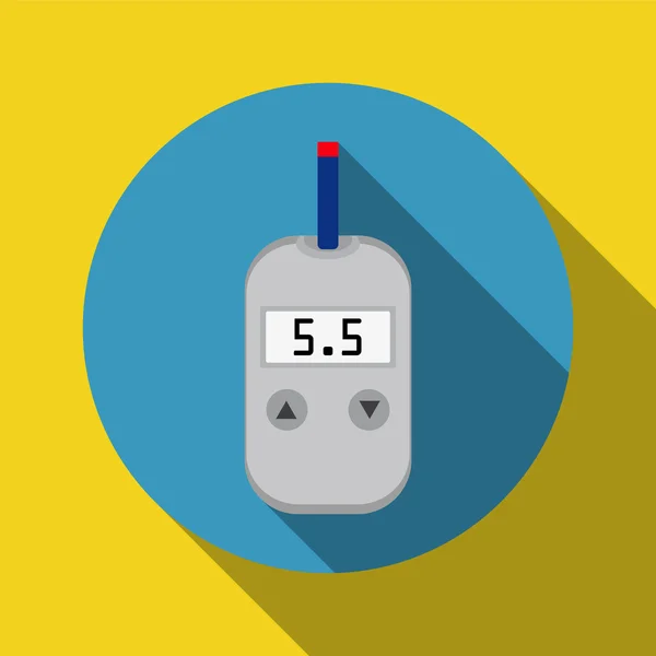 Meter apparaat voor het meten en controle bloedsuikerspiegel — Stockvector