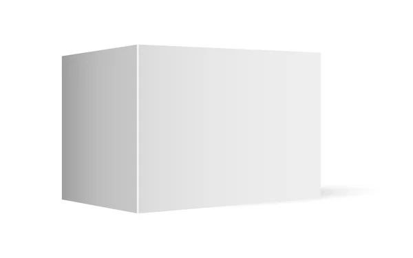 Sablon üres doboz fehér alapon — Stock Vector