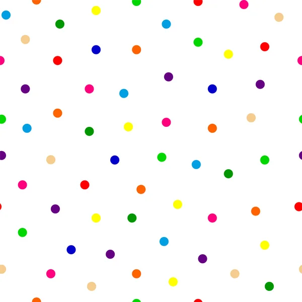 Seamless background of multicolored confetti round — Stock Vector