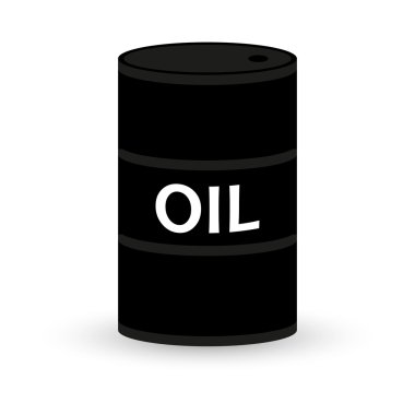 Beyaz arka plan simgesini petrol varil