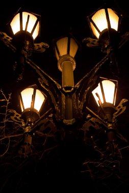 Vintage sokak ışık gece