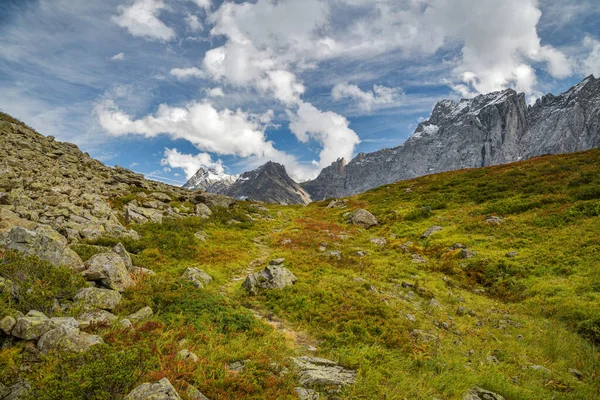 Hermosa Naturaleza Colorida Otoño Alto Los Alpes Suizos Cantón Uri — Foto de Stock