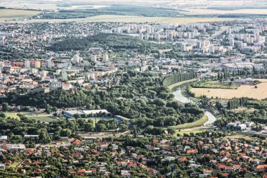 Nitra city, Slovakia, urban scene clipart