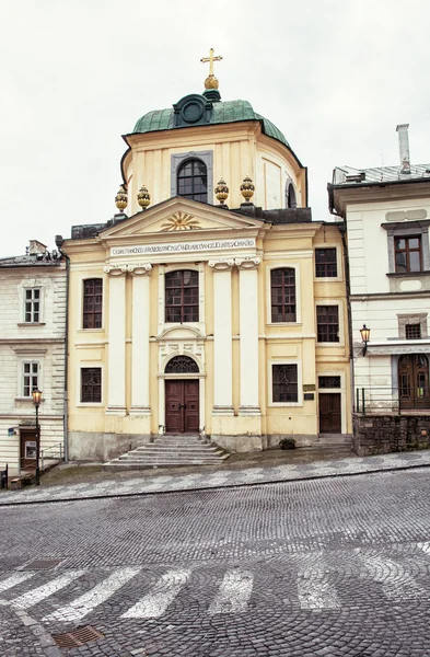 Evangelický kostel v Banské Štiavnice, Slovensko, kulturní herit — Stock fotografie