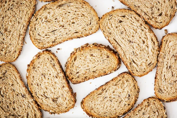 Close up of sliced wheaten bread — Stock Photo, Image