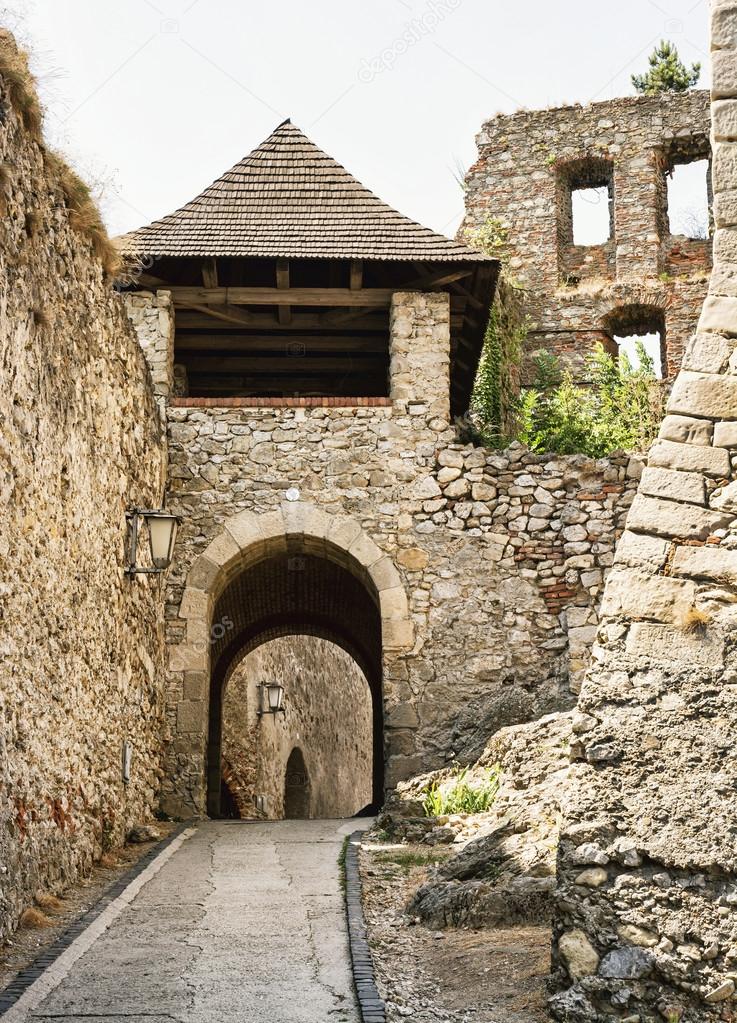 Entrance to the Trencin castle, Slovakia