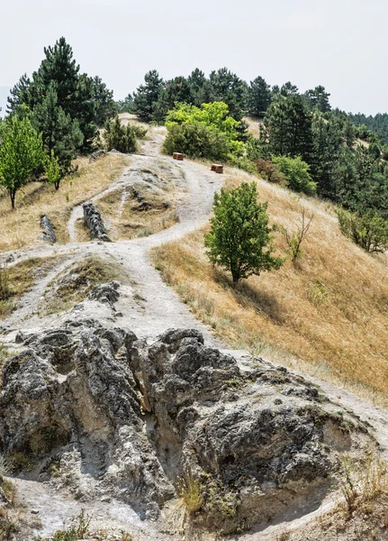 Visa från slottet Cachtice i landet, Slovakien — Stockfoto