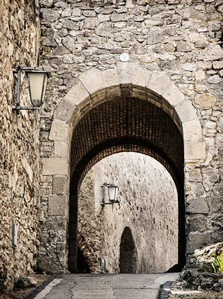 Wejście do zamku Trenczyn, Słowacja — Zdjęcie stockowe