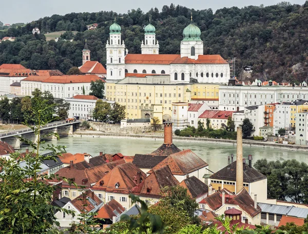 Saint Stephen's cathedral, staden Passau, Tyskland — Stockfoto