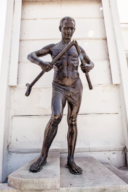Crutch breaker statue, Piestany, Slovakia clipart