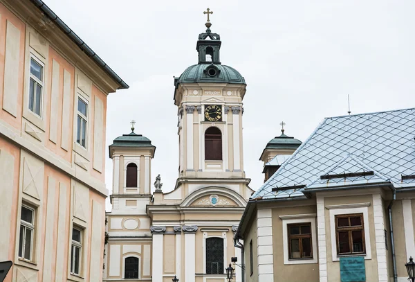 Kostel Nanebevzetí Panny Marie, Banské Štiavnice, Slovenská republika — Stock fotografie
