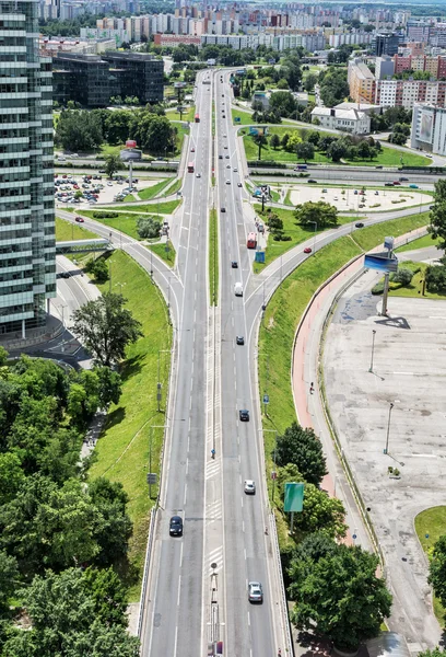 Traffic in the city, urban scene — Stock Photo, Image