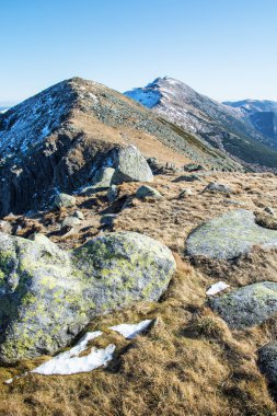 Tepe Dumbier, düşük Tatras, Slovakya kadar giden patika