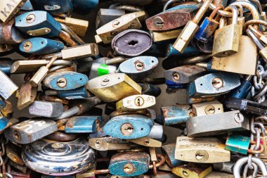 Aşk arka plan, sembolik nesneleri kilitler