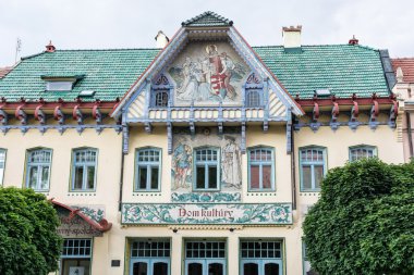 Güzel boyalı Kültür Evi Skalica City, Slovakya