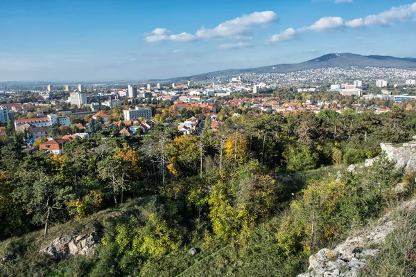 Nitra, the city under the Zobor hill, in autumn, urban scene — Stock Photo, Image