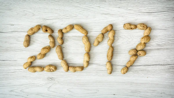 PF 2017 feita a partir dos amendoins — Fotografia de Stock