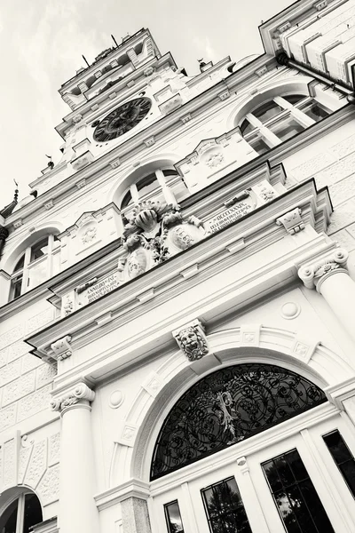 Detail photo of Budmerice castle in Slovak republic, colorless — Stock Photo, Image