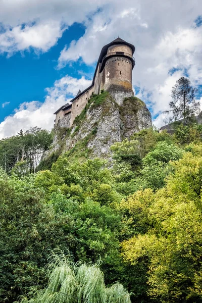 Rovine Del Castello Orava Repubblica Slovacca Destinazione Viaggio Tema Architettonico — Foto Stock