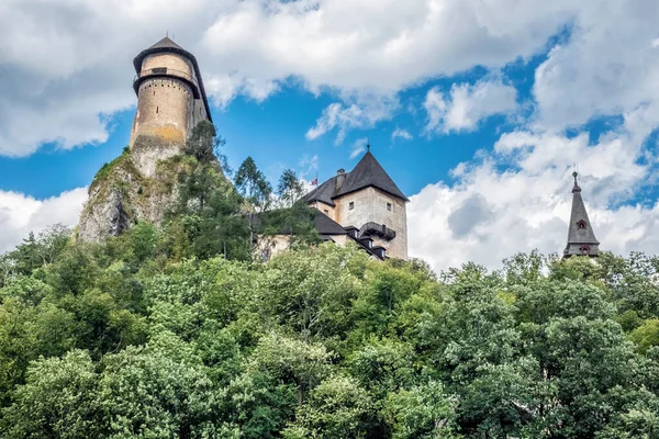 Ruínas Castelo Orava República Eslovaca Destino Viagem Tema Arquitectónico — Fotografia de Stock