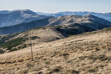 Mountain range Low Tatras mountains, Slovak republic. Hiking theme. Seasonal natural scene.
