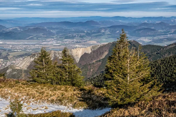 Vista Dalla Collina Mincol Piccole Montagne Fatra Repubblica Slovacca Tema — Foto Stock