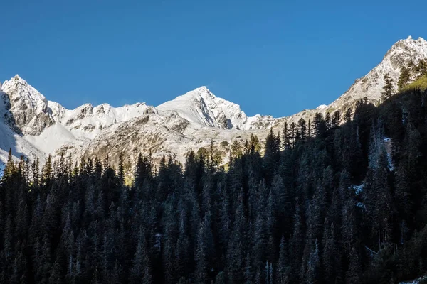 Pico Koprovsky Desde Valle Mengusovska Montañas Del Alto Tatra República —  Fotos de Stock