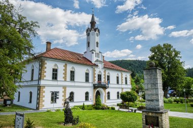 Lubietova köyü, Slovakya Cumhuriyeti 'nin tarihi binası. Mimari tema.