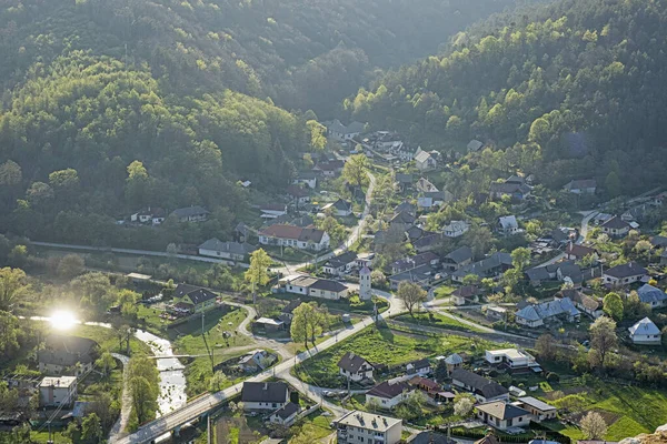 슬로바키아 공화국의 비스콘티 마을이다 목적지 — 스톡 사진
