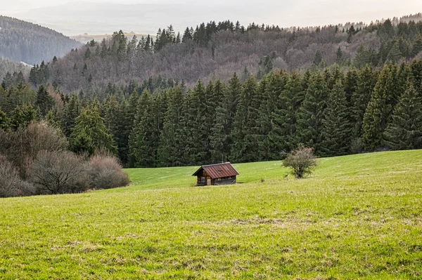 Drewniana Chatka Góry Wielka Fatra Republika Słowacka Sezonowa Scena Naturalna — Zdjęcie stockowe