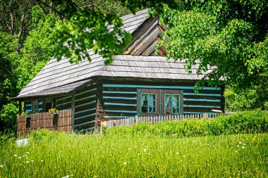 Slovak Cumhuriyeti Stara Lubovna 'da açık hava müzesi. Mimari tema.