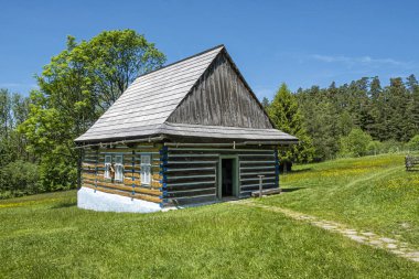 Slovak Cumhuriyeti Stara Lubovna 'da açık hava müzesi. Mimari tema.