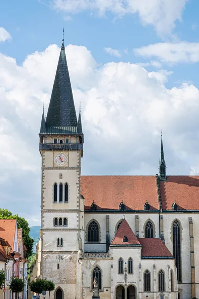 Basílica Saint Giles Bardejov República Eslovaca Arquitetura Religiosa Destino Viagem — Fotografia de Stock