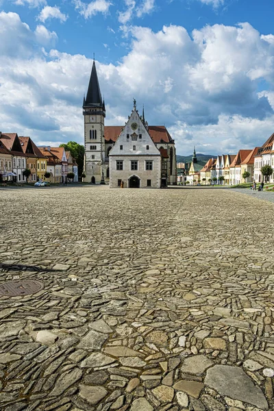 Basilique Saint Gilles Vieille Ville Bardejov République Slovaque Architecture Religieuse — Photo