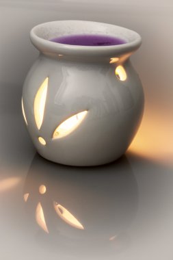 tealight Mum kokulu mum ile seramik şamdan